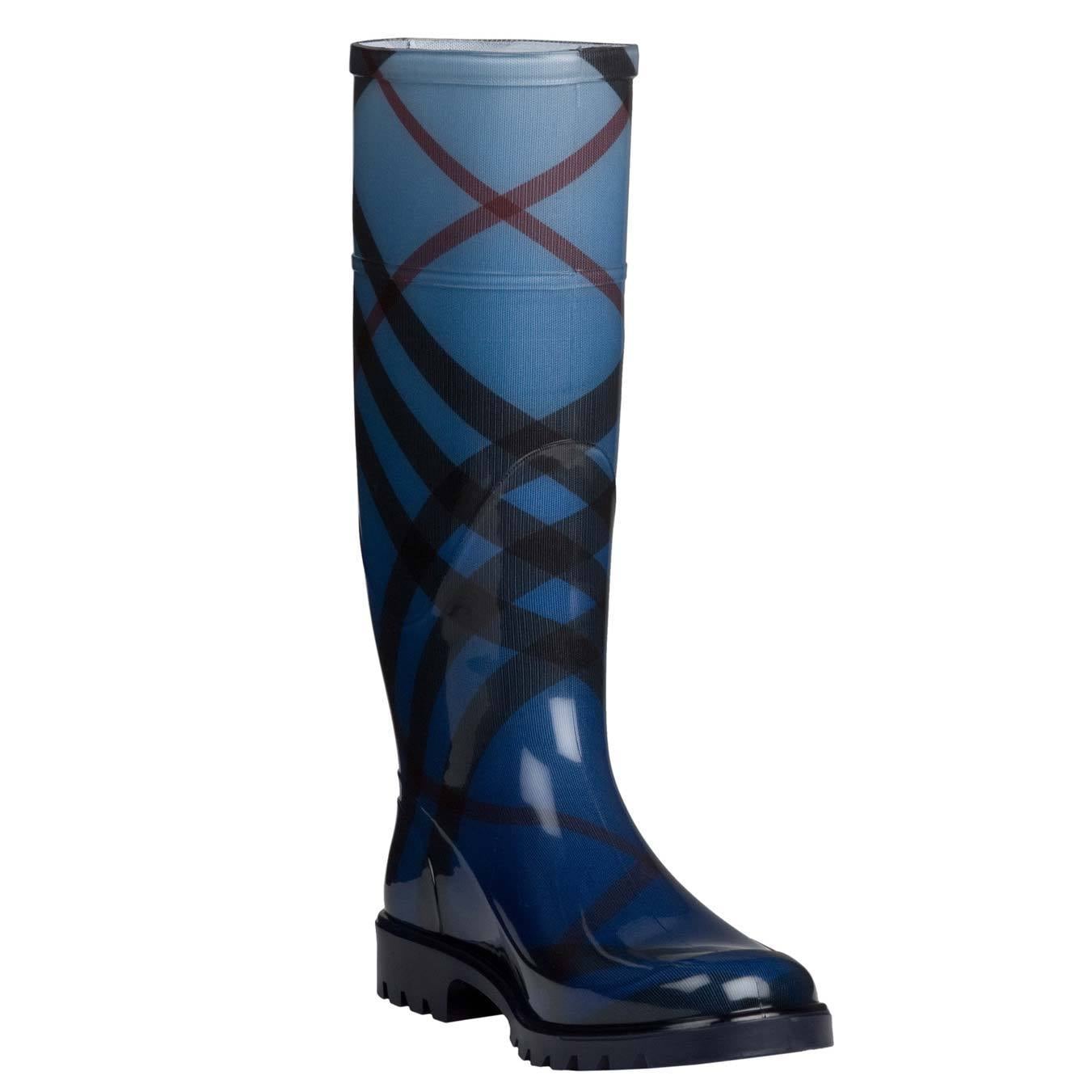 blue rain boots