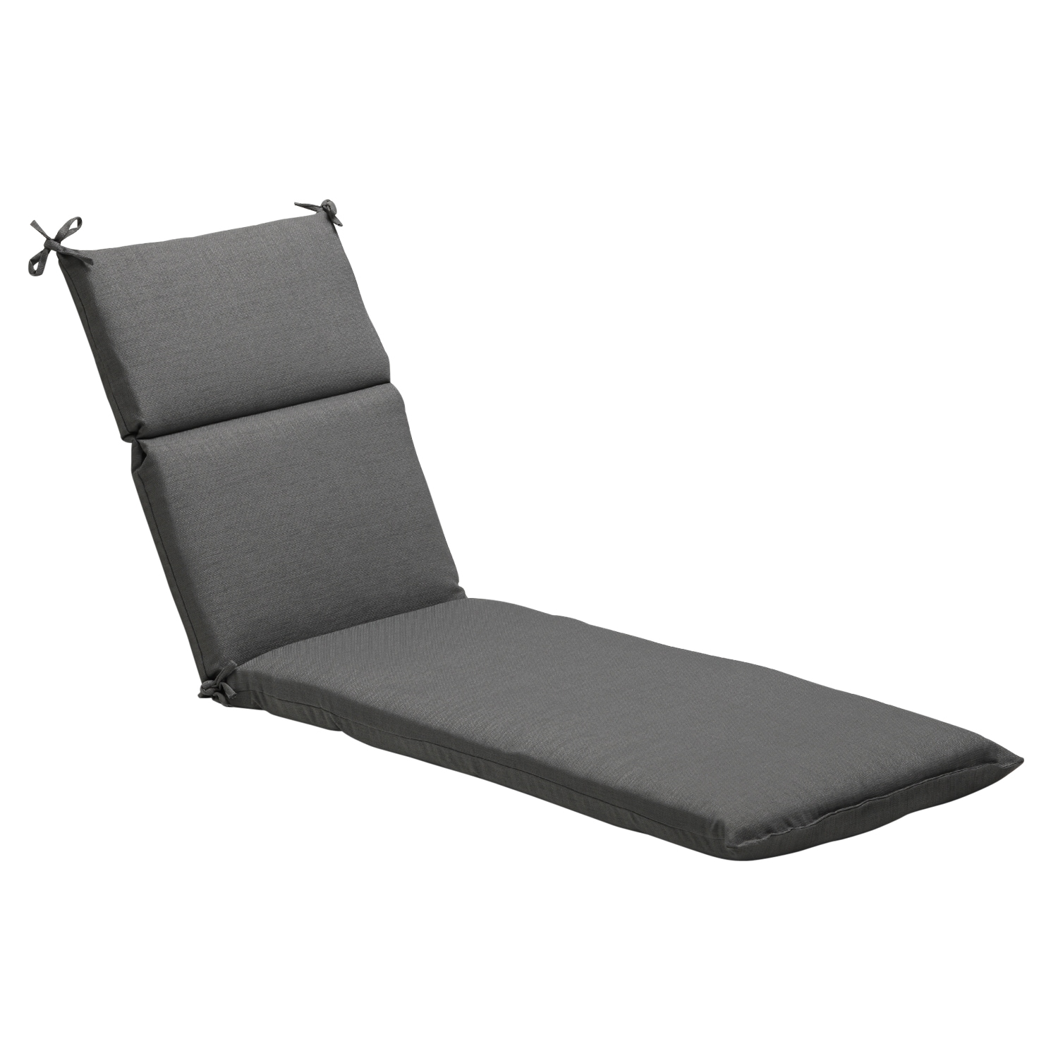 Solid Grey Textured Outdoor Chaise Lounge Cushion  Free Shipping Today
