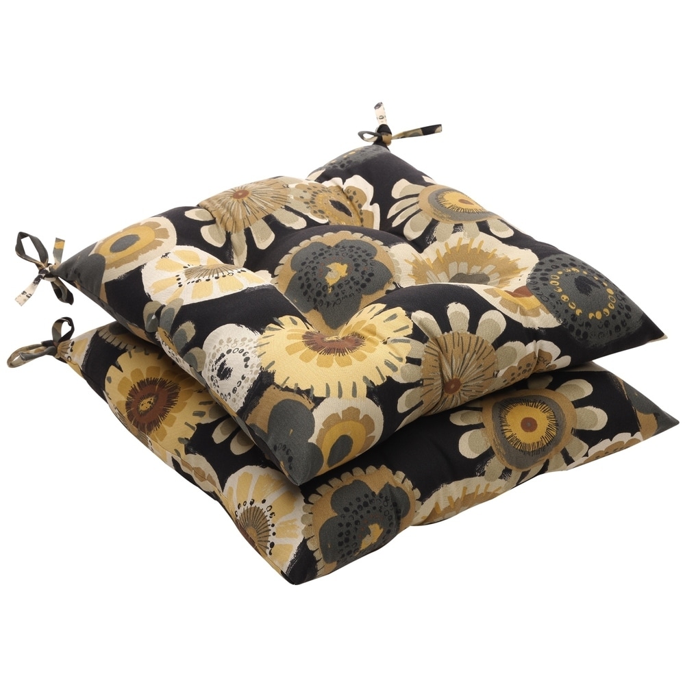 yellow floral outdoor cushions