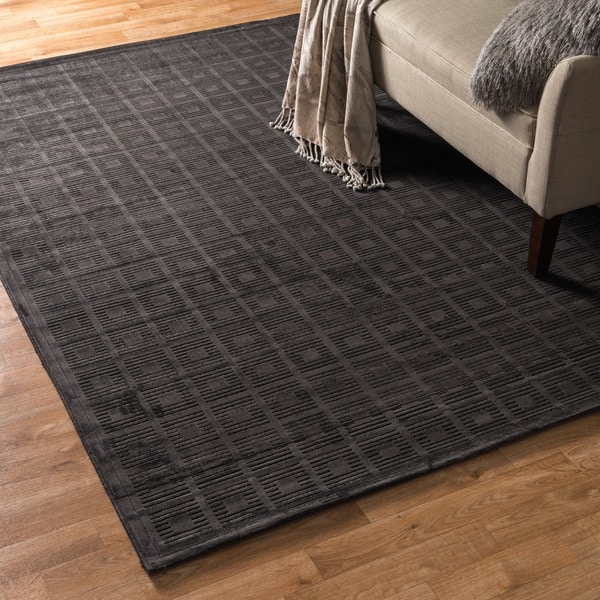 Madison Viscose Charcoal Rug (53 x 77)   14095924  