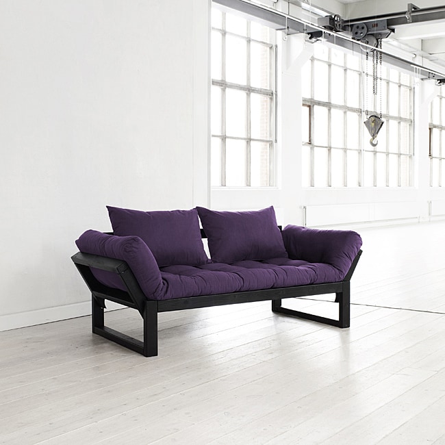 Fresh Futon Fresh Purple Edge Futon Black Size Full