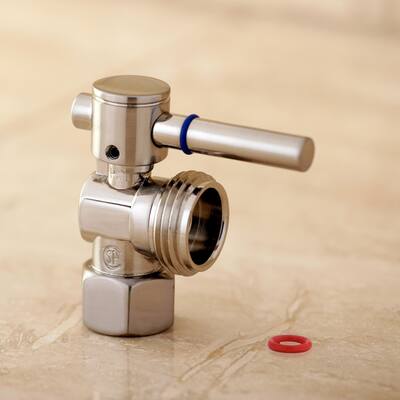 Hose Washing Machine Valve Brushed Nickel 1/2-inch IPS x 3/4-inch Outlet