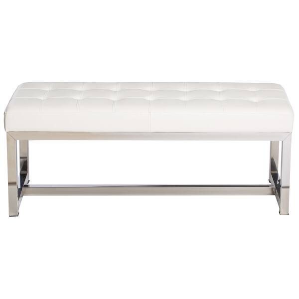 Strick Bolton Liberty Modern White Leather Bench Strick Bolton Liberty Modern White Leather Bench