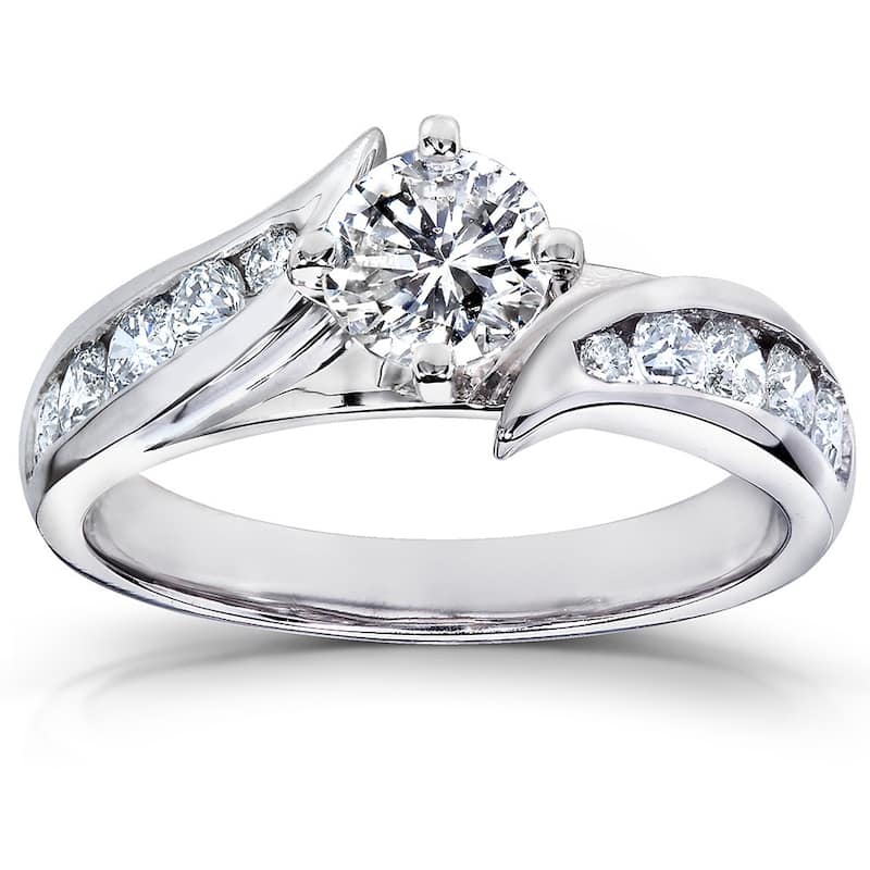 Annello by Kobelli 14k Gold 1ct TDW Diamond Engagement Ring - 4 - White