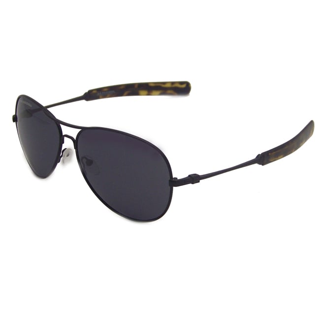 Us Polo Association Mens Lexington Black Polarized Aviator Sunglasses