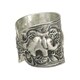 Handmade Karen Hill Tribe Sterlling Silver Jungle Elephant Family Ring (Thailand) - Thumbnail 2