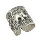 Handmade Karen Hill Tribe Sterlling Silver Jungle Elephant Family Ring (Thailand) - Thumbnail 1