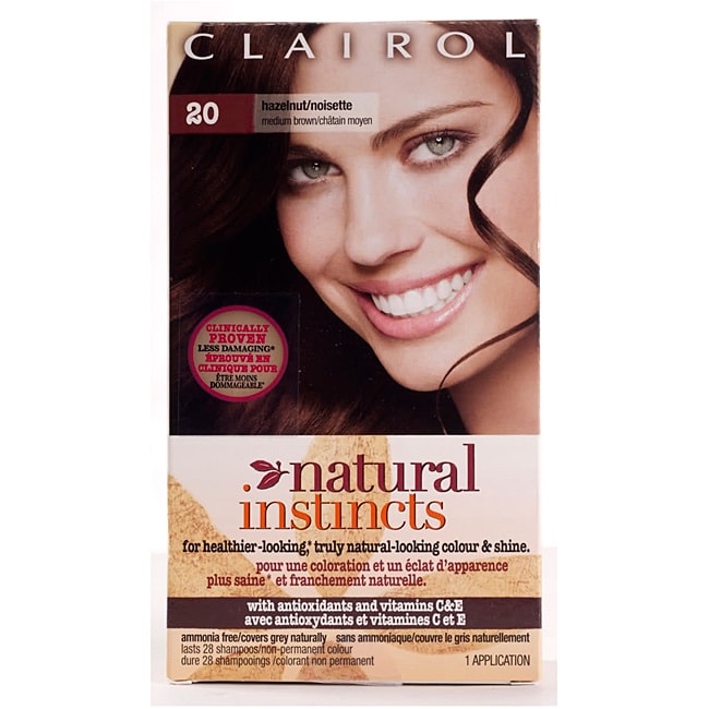 Clairol Natural Instincts #20 Hazelnut Medium Brown Hair Color (Pack