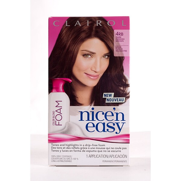 Clairol Nice'n Easy Foam 4RB Dark Reddish Brown (Pack of 4)