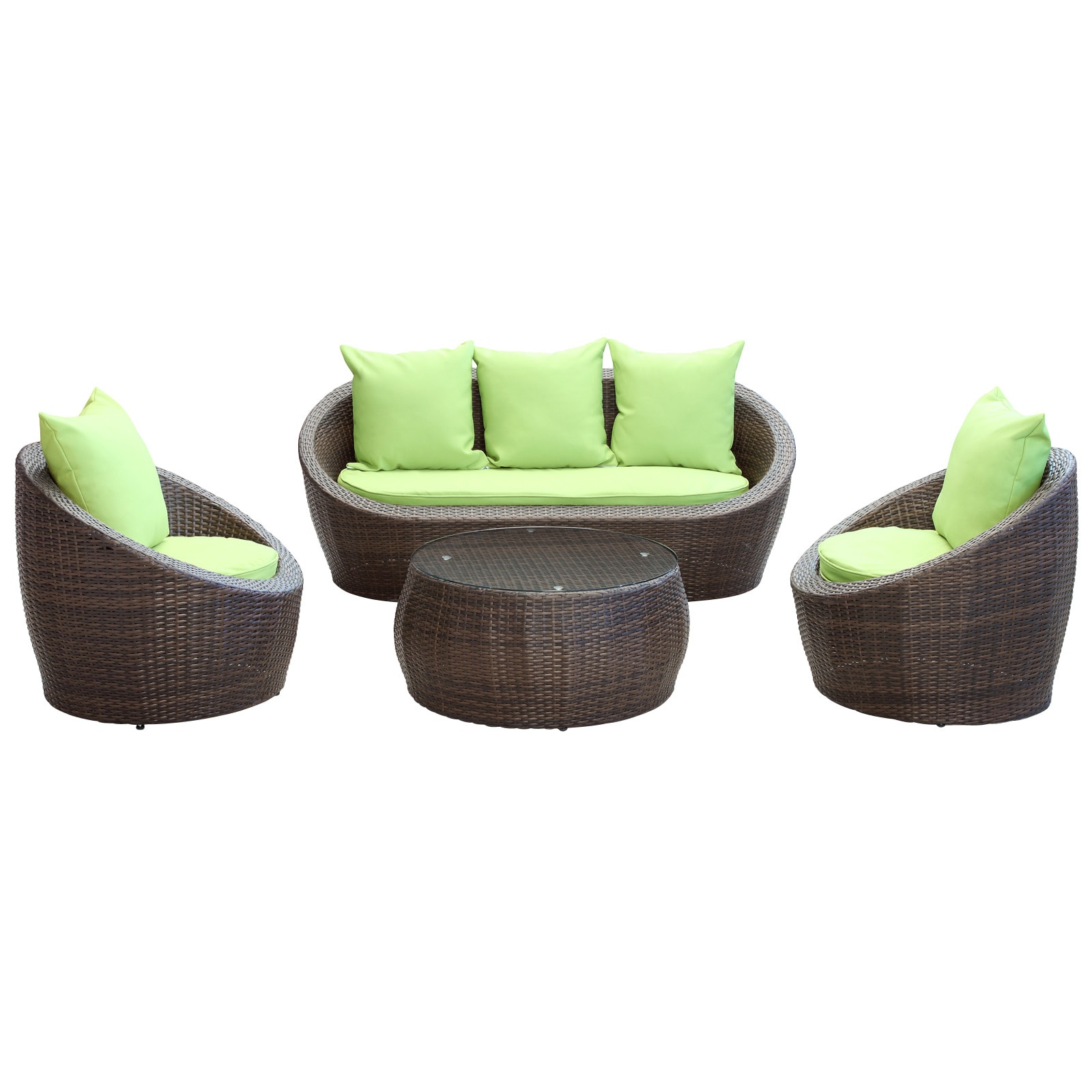 Avo Outdoor Living Brown 4 piece Wicker Patio Set