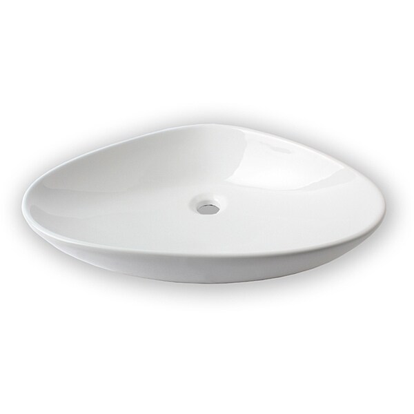 Delta White Ceramic Vessel Bathroom Sink by Flotera Free Shipping