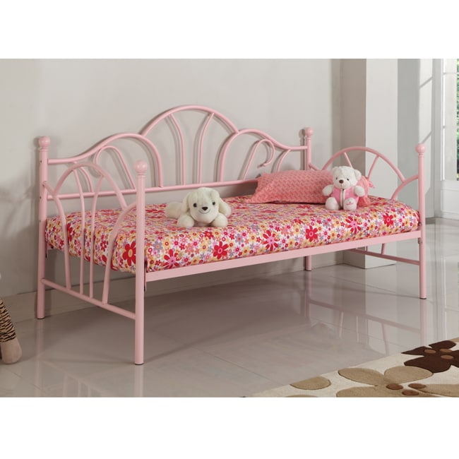 Pink metal deals daybed