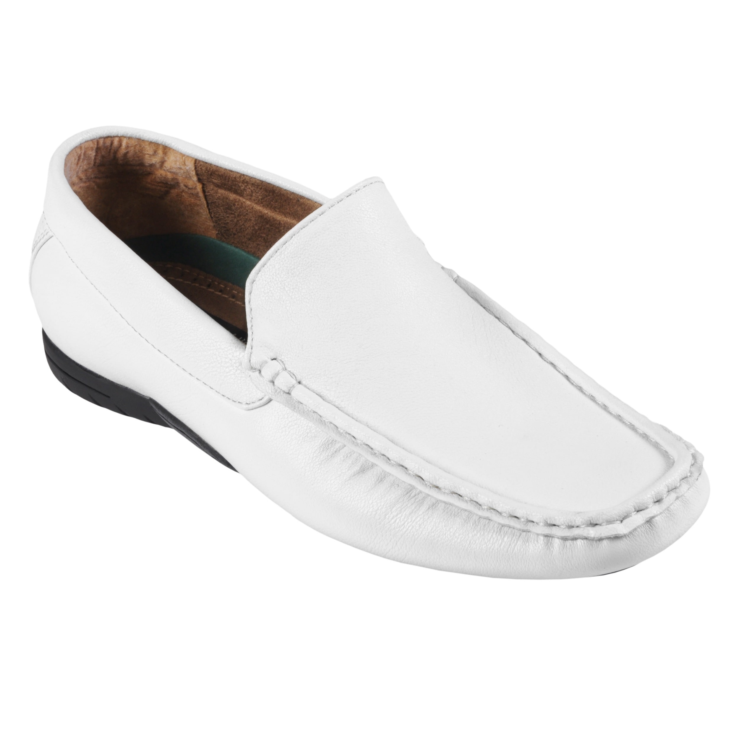 Oxford and Finch Men's Topstitched Leather Loafers - Overstock Shopping ...