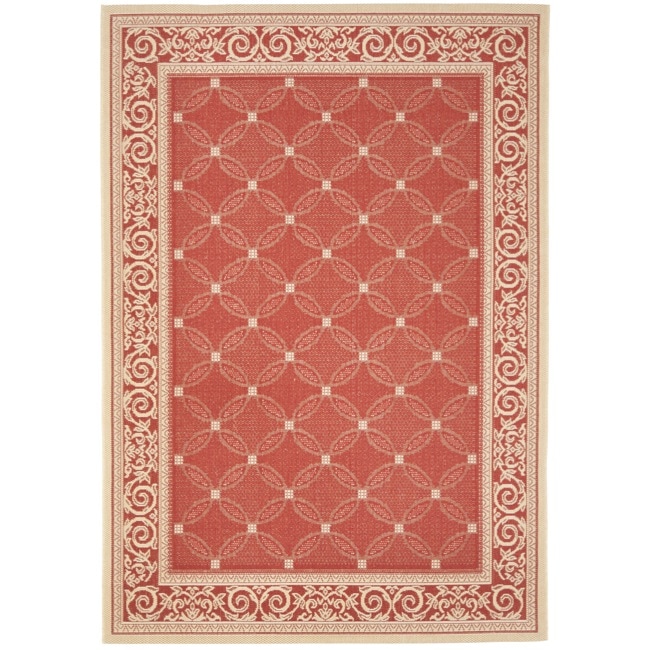 Indoor/ Outdoor Area Red/ Natural Rug (27 X 5)