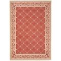 Safavieh Bay Red/ Natural Indoor/ Outdoor Rug - 5'3 x 7'7