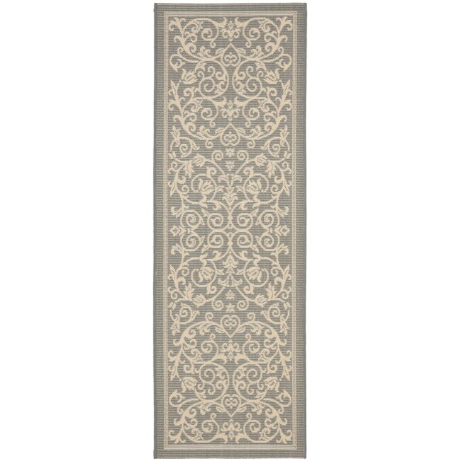 Safavieh Courtyard Quatrefoil Black/ Beige Indoor/ Outdoor Rug ...