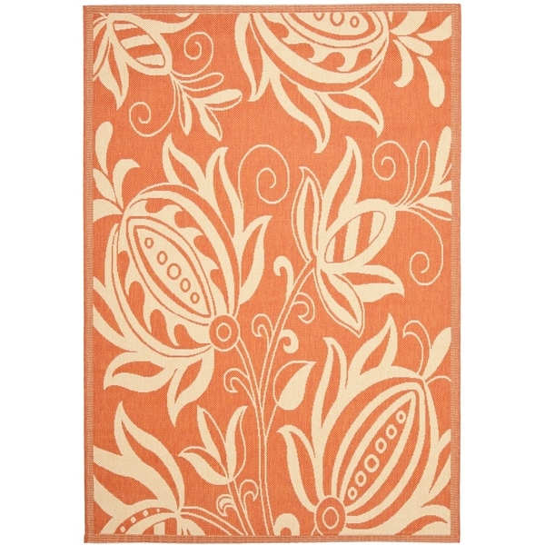 Safavieh Andros Terracotta/ Natural Indoor/ Outdoor Rug - 6'-7" x 9'-6"