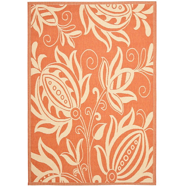 Safavieh Andros Terracotta/ Natural Indoor/ Outdoor Rug - 8' x 11'2
