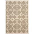 Safavieh Courtyard Geometric Trellis Brown/ Beige Indoor/ Outdoor Rug - 4' x 5'7