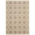 Safavieh Courtyard Geometric Trellis Brown/ Beige Indoor/ Outdoor Rug - 8' x 11'2