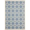 Safavieh Courtyard Geometric Trellis Blue/ Beige Indoor/ Outdoor Rug - 8' x 11'2