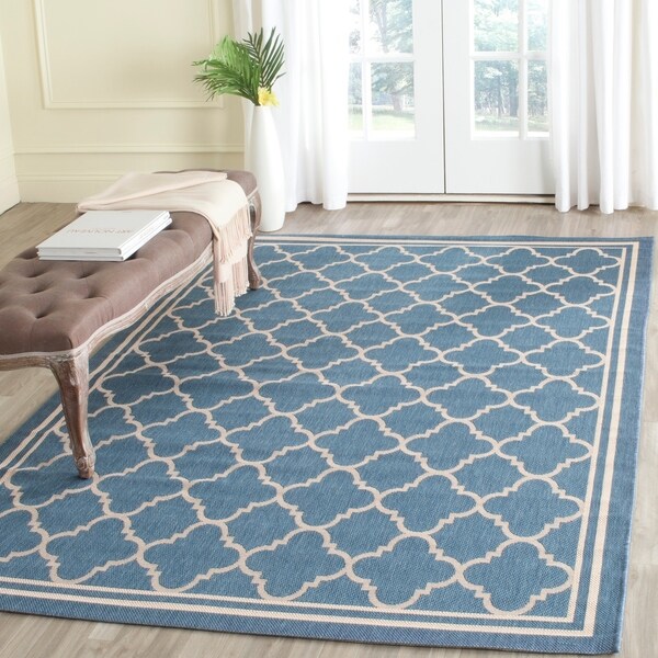 Shop Safavieh Blue/Beige Trellis Indoor/Outdoor Rug - 4\' x 5\'7 - On ... Shop Safavieh Blue/Beige Trellis Indoor/Outdoor Rug - 4\' x 5\'7 - On ...