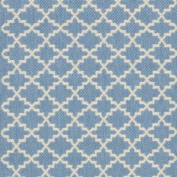 Blue/Beige Diamond Geometric Pattern Indoor/Outdoor Rug (2'4 x 9'11) Safavieh Runner Rugs