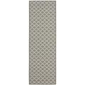 Safavieh Dark Grey/ Beige Indoor Outdoor Rug (2'4 x 6'7) - 2'4 x 6'7