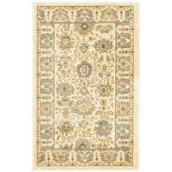 Oushak Cream/ Blue Powerloomed Rug (2'6 x 4') Safavieh 3x5   4x6 Rugs