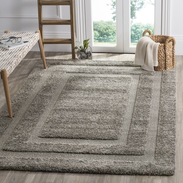 Safavieh Shadow Box Ultimate Grey Shag Rug (6' 7 Square)