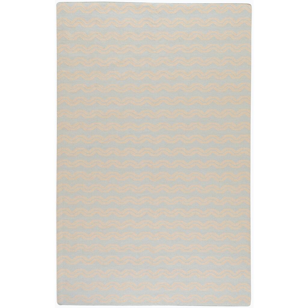 Hand-woven Gallup Blue Wool Area Rug - 8' x 11'