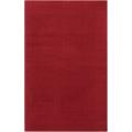 Hand-crafted Red Solid Casual Wool Osage Area Rug (8' x 11')