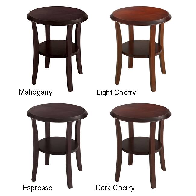 Safco Wood 20.5-inch-high Round-top End Table with Shelf Design