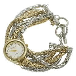 Geneva Platinum Women's Two tone Toggle Watch Geneva Women's Geneva Watches