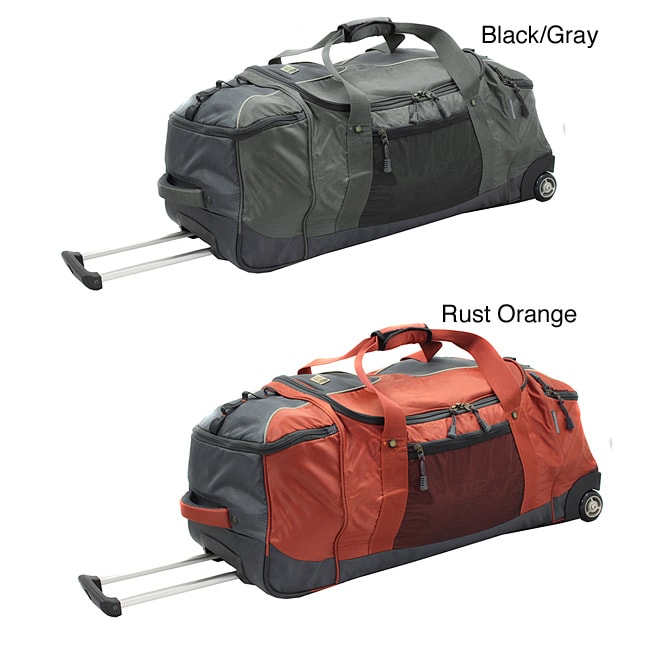 rolling duffle bag with shoulder strap