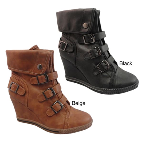 3 buckle ankle boots