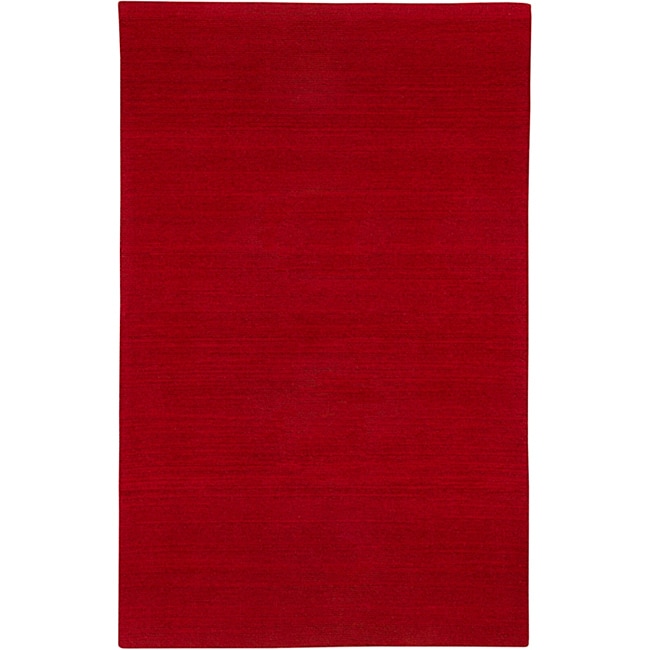 Hand tufted Sovereignty Solid Red Rug (8 X 8 Round)