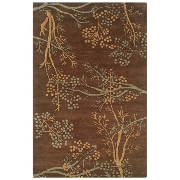 Hand-tufted Artisan Brown Rug - 8' x 10'