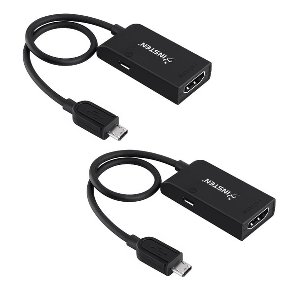 Insten Micro USB 5-pin to HDMI MHL M/ F Adapter for Samsung Galaxy S6/ Edge (Pack of 2)