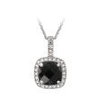 Shop Glitzy Rocks Sterling Silver Black Spinel and Diamond Accent ...