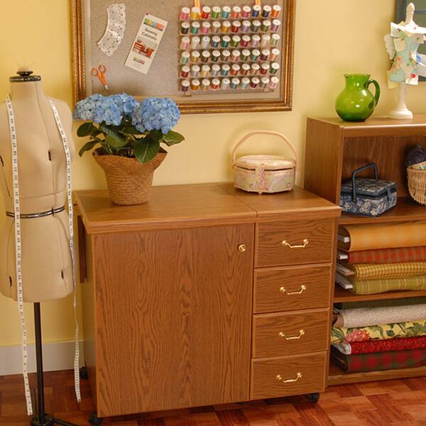 Shop Arrow Marilyn Sewing Machine Cabinet With Airlift Storage