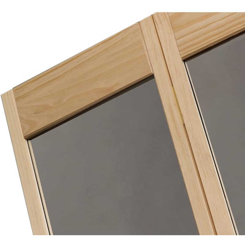AWC Traditional Mirror Pine Bifold Closet Door Unfinished 30 x 80