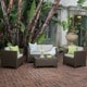 preview thumbnail 5 of 80, Puerta Outdoor 4-piece Patio Chat Set by Christopher Knight Home