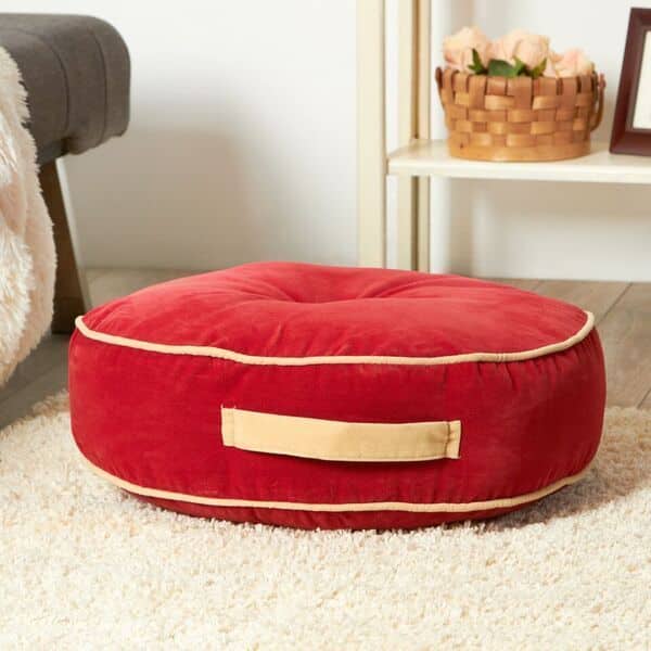 Greendale Home Fashions Scarlet Microfiber 20-inch Round Floor Pillow