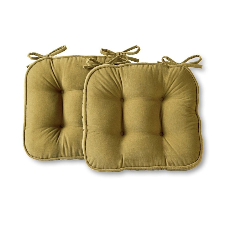 Hyatt Moss Indoor Reversible Microfiber Chair Pads (2-Pack)