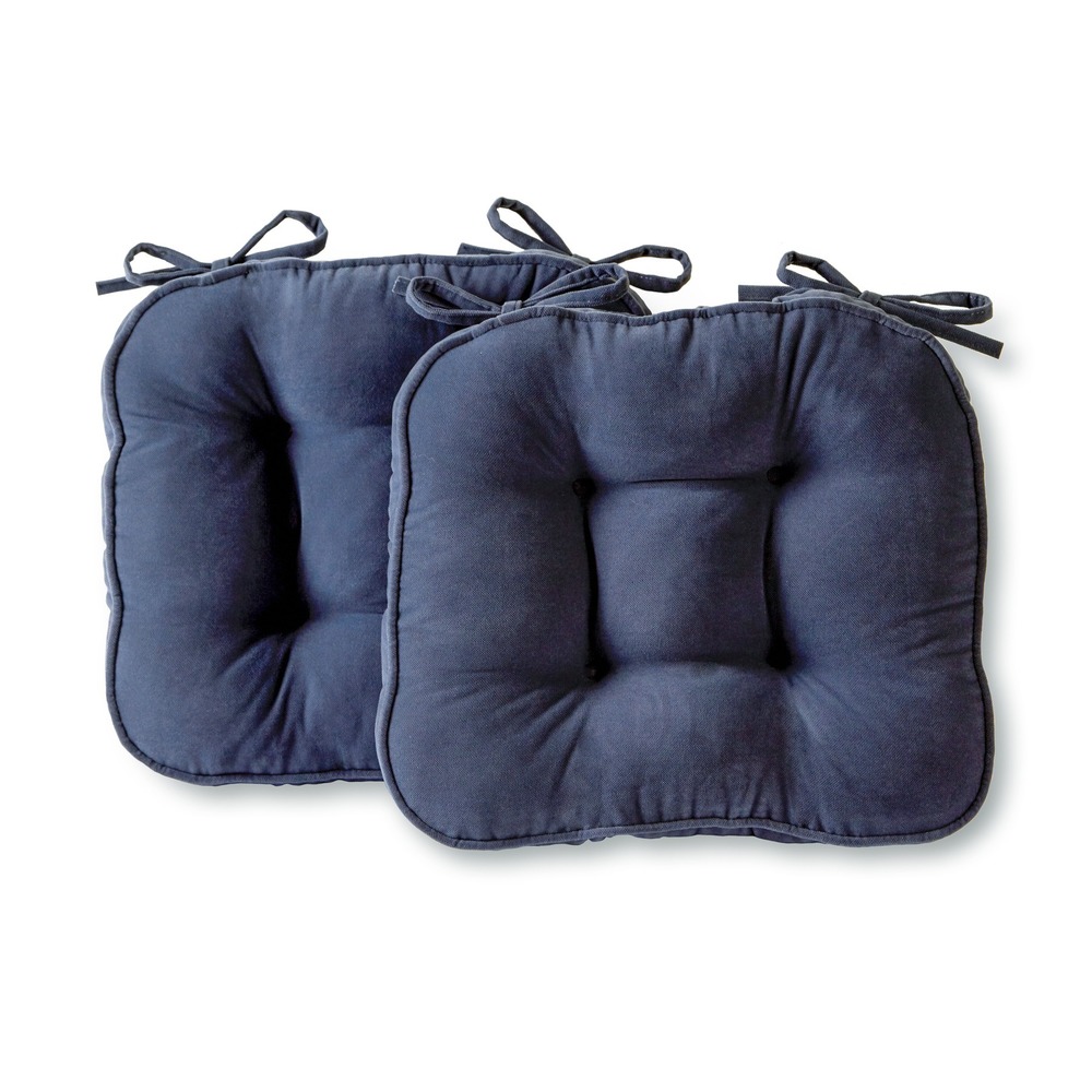 Greendale Home Fashions Indoor Reversible Corduroy Chair Pad (2-Pack), Buff