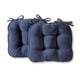 preview thumbnail 2 of 4, Hyatt Denim Indoor Reversible Microfiber Chair Pads (2-Pack)