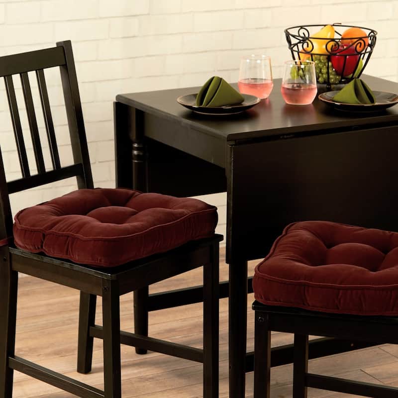 Hyatt Burgundy Indoor Reversible Microfiber Chair Pads (2-Pack)