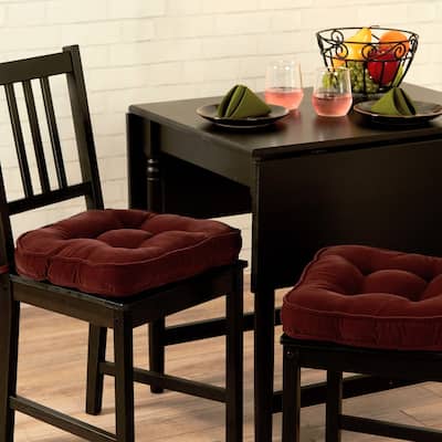 Hyatt Burgundy Indoor Reversible Microfiber Chair Pads (2-Pack)