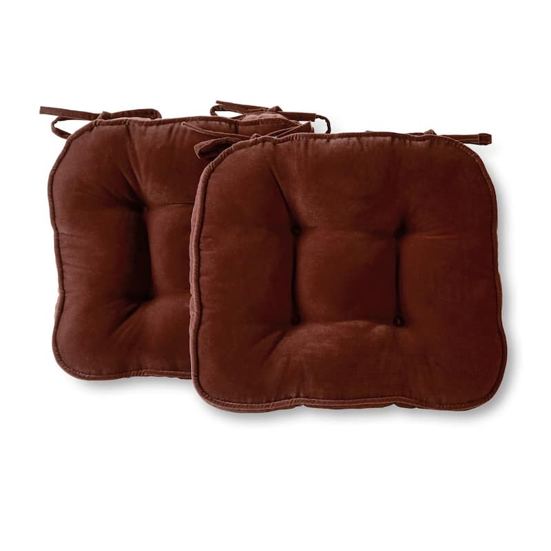 Hyatt Burgundy Indoor Reversible Microfiber Chair Pads (2-Pack)